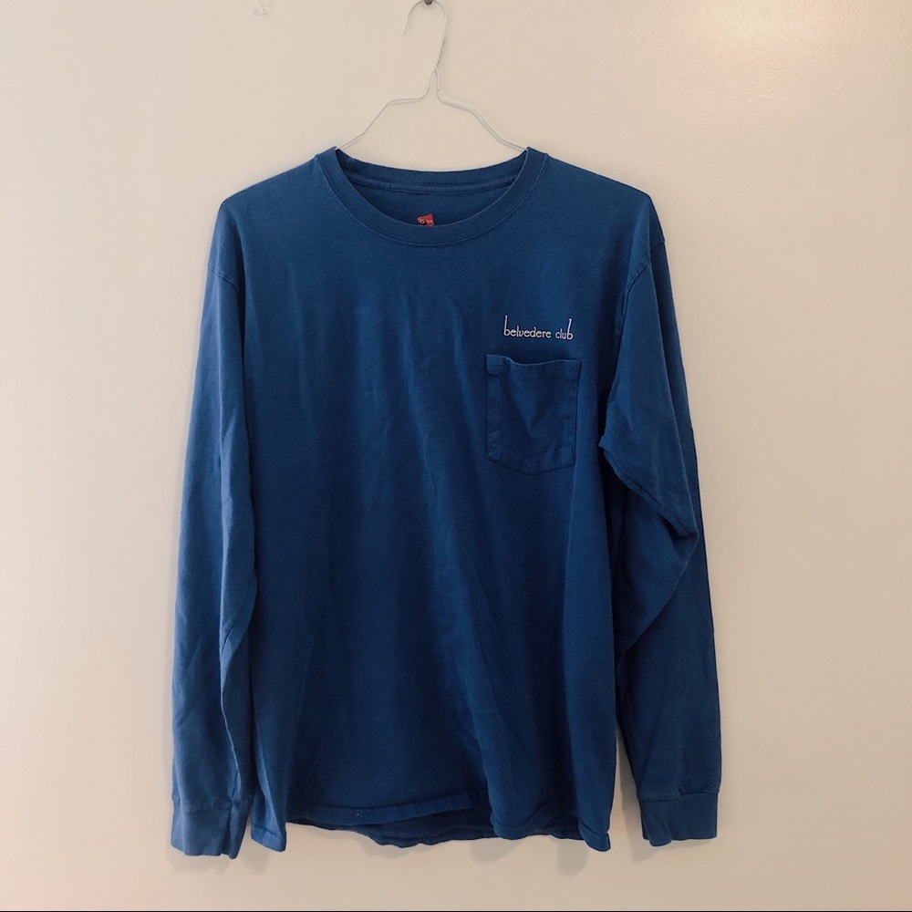 (SOLD ON DEPOP) BLUE LONGSLEEVE BELVEDERE CLUB